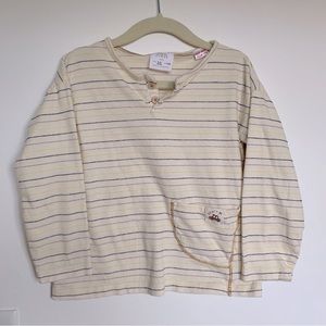 2/$20 Zara Striped Long Sleeve Shirt 4-5 Years
